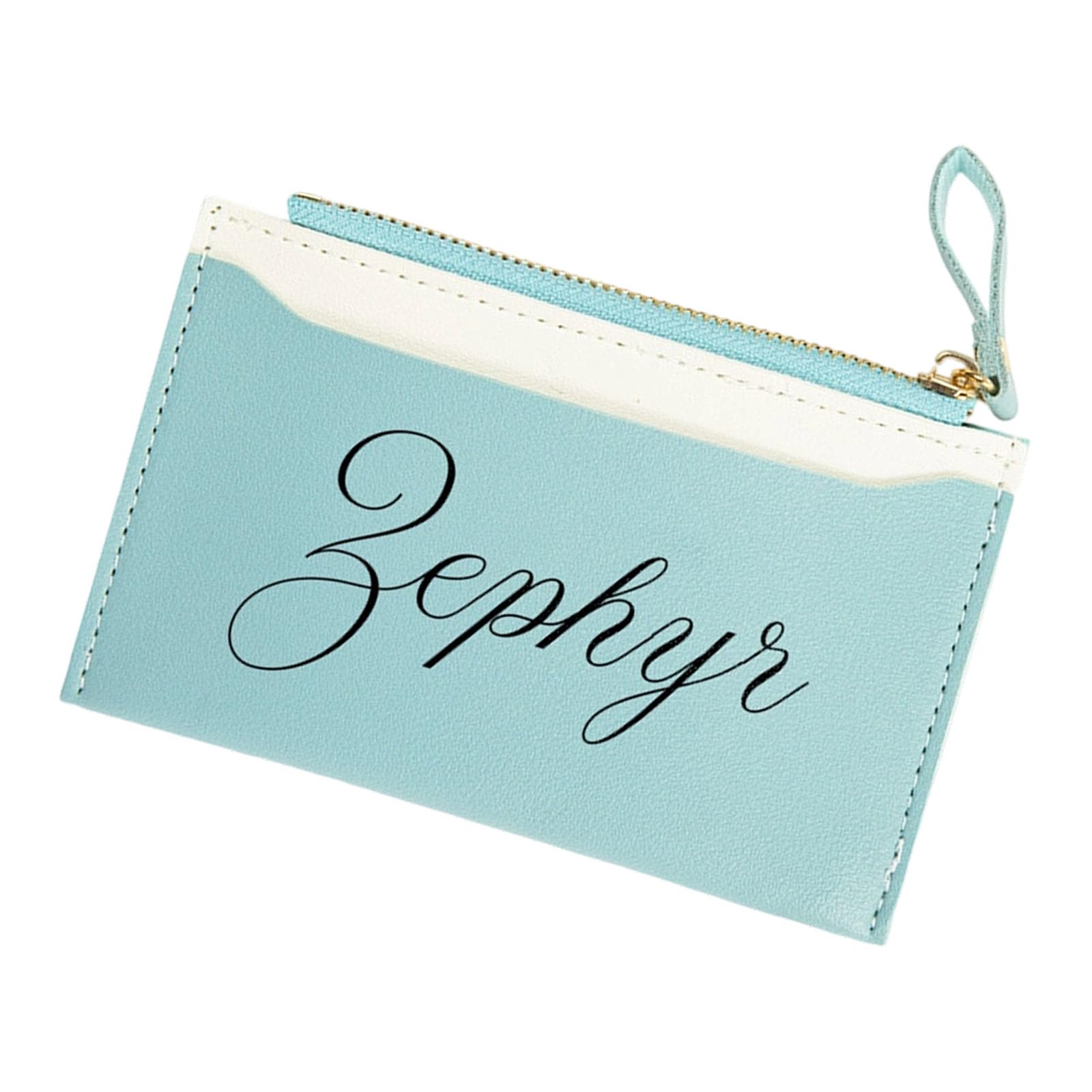 Tsophreniq Zippered Closure Card Organiser Fashion Contrast Color Miniature Coin Purse Small Wallet for Women Girls PU Leather Wallet Organizers