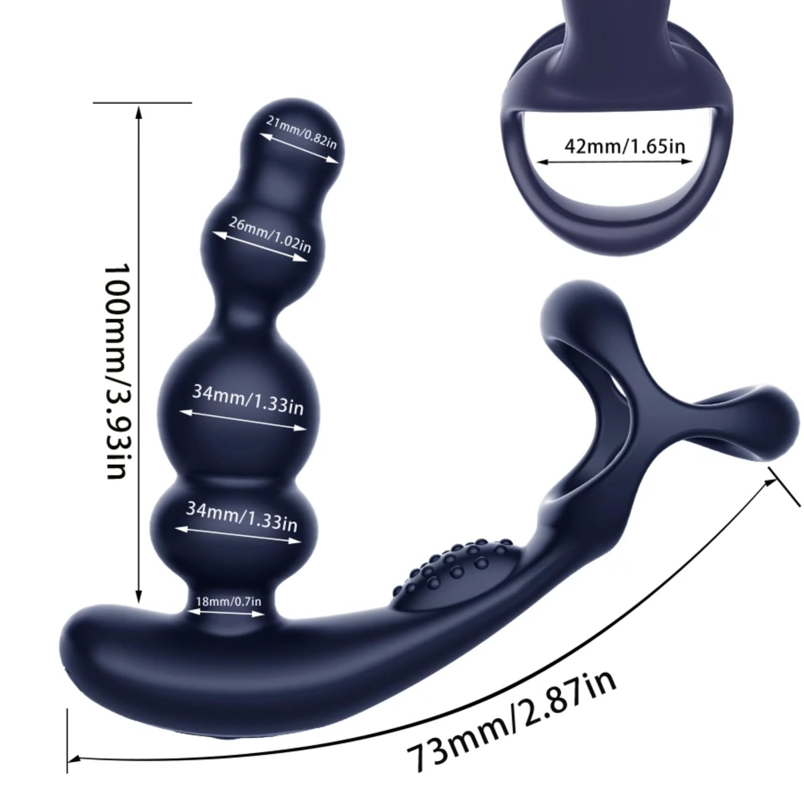 vibratore Vibratore della prostata telecomandato Ruota di 360° Anello vibratore giocattolo Tappi per anelli Masturbatore Plug anale per sesso Indossabile