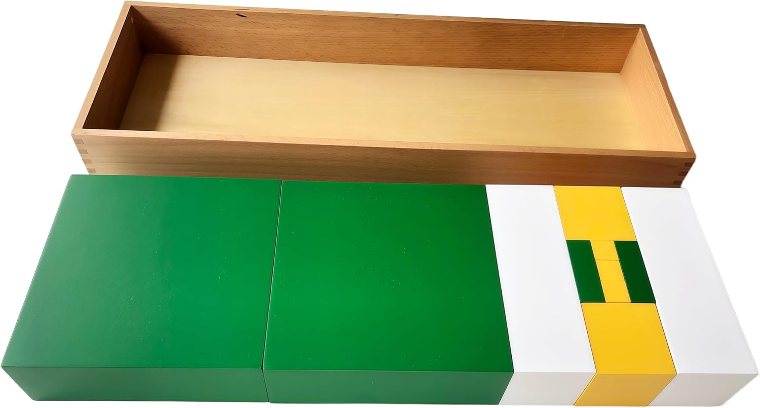 Premium Montessori Power of 3 Cubes: 21-inch Tripling Math Manipulatives | Solid Beechwood Fraction & Geometry Learning Materials for Kids Ages 5-8 image 3