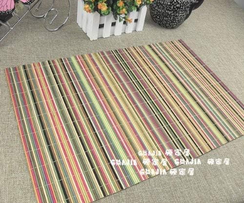 Benson Mills Rainbow Sticks Rayon from Bamboo Multi Colored Placemats, Set of 4