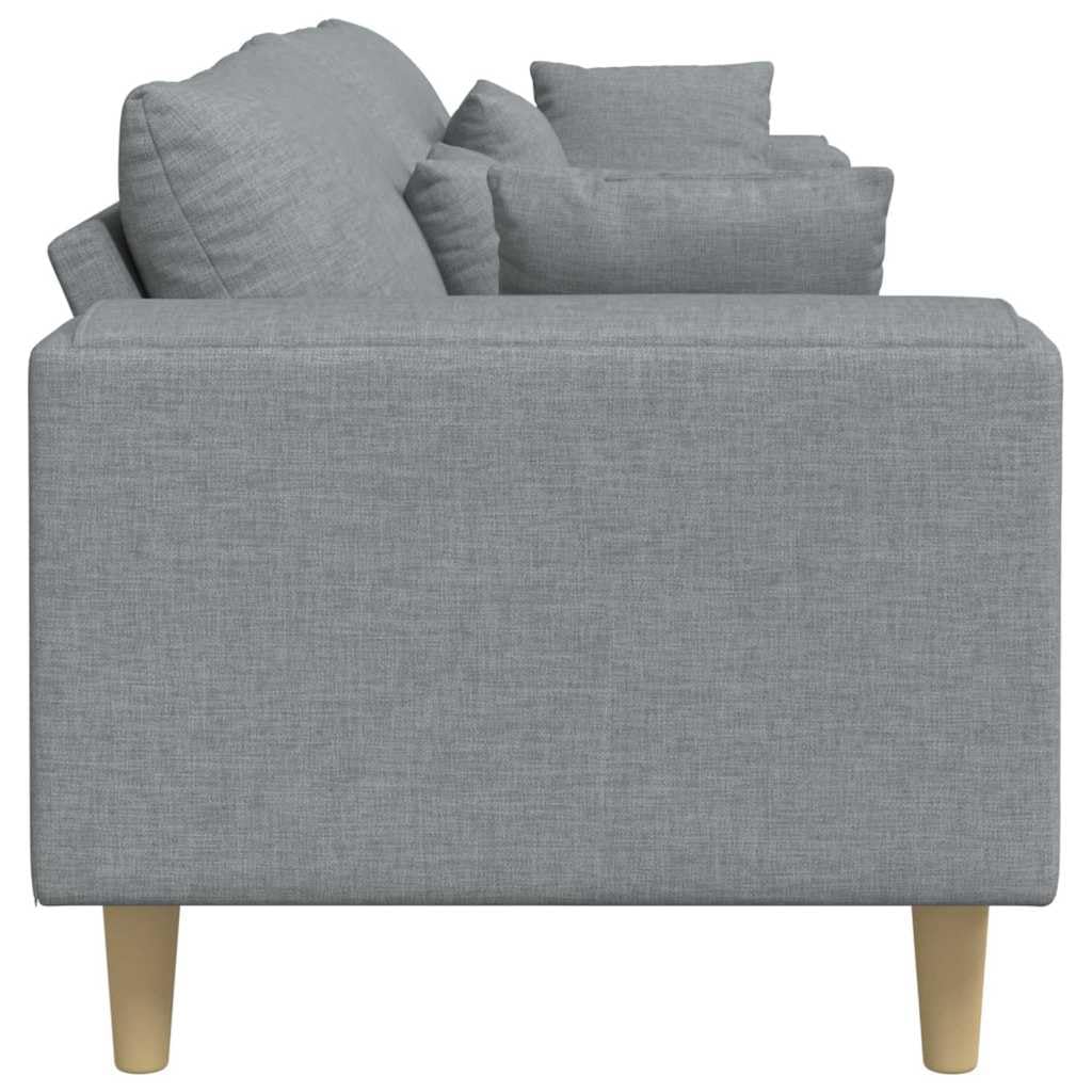 Fengshui Sofa z poduszką, jasnoszara 250 x 77 x 76 cm, materiał