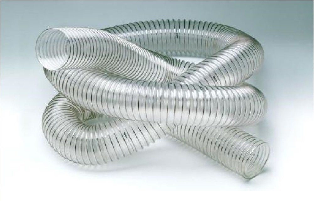 Tubo Poliuretano transparente 120 mm Espiral caja 10 mt