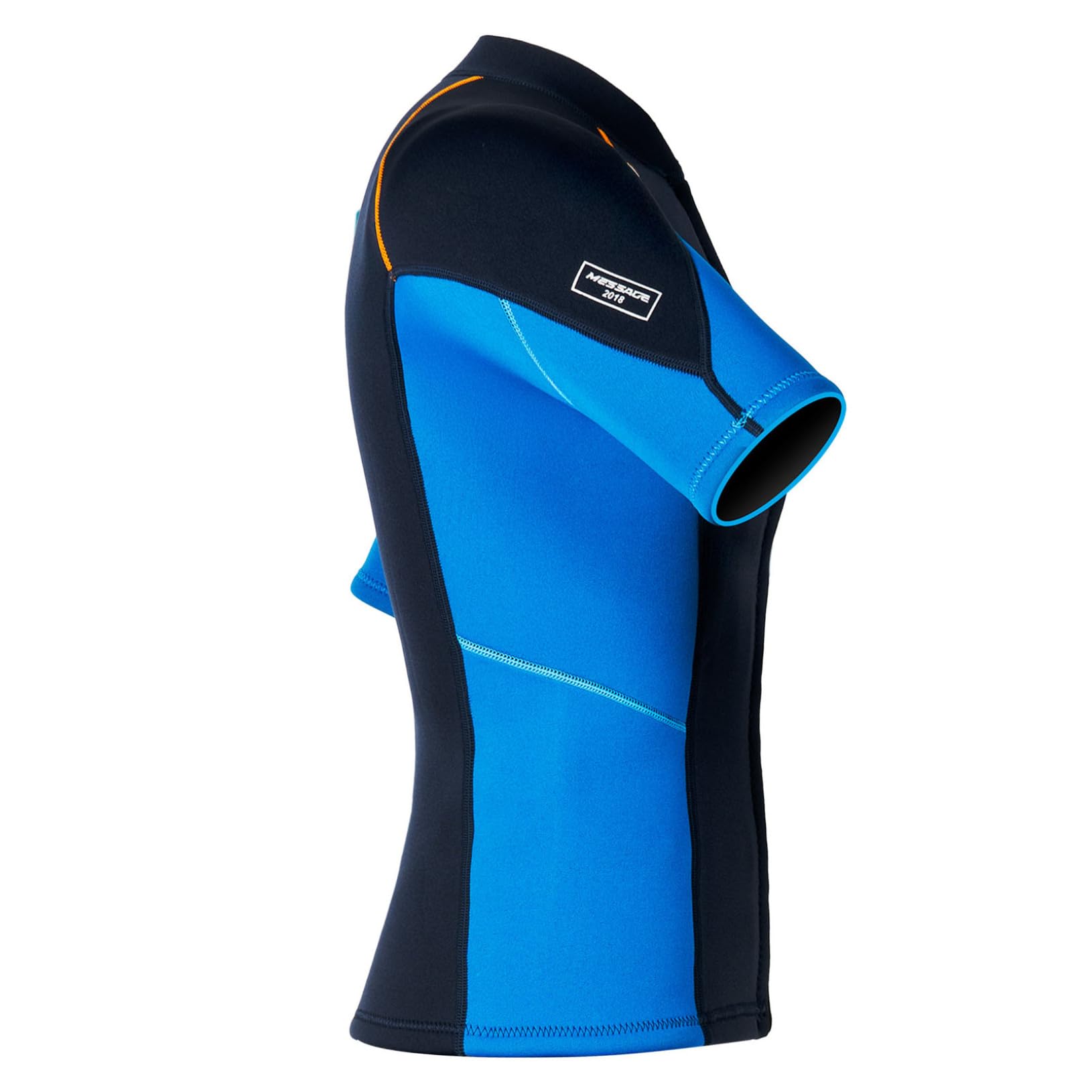 Freebily Homme Haut De Maillots De Bain Rashguards Plongée Neoprène 1.5 Mm Veste Bain Surf Nautique Top T-Shirt à Fermeture éclair