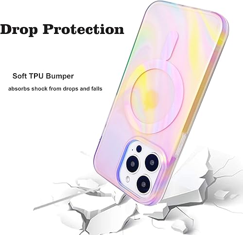 Miniatura 5 de Funda magnética para iPhone 13 Pro Max de 6.7 pulgadas, compatible con carga MagSafe de TPU suave, parachoques delgado, a prueba de golpes, bonita
