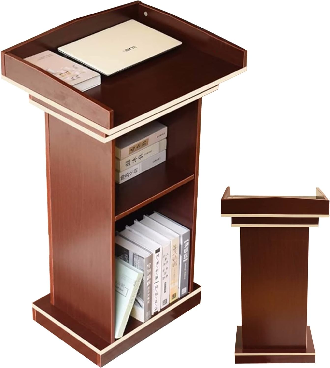 ZIMGOD Podium Church Pulpit Podiums, Floor Standing