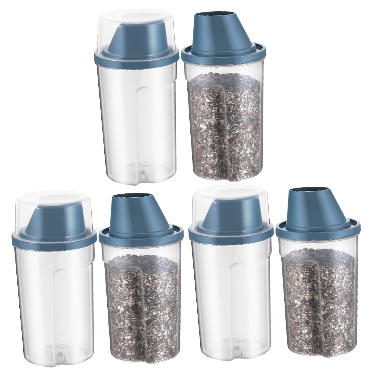 COLLBATH 3er-sets Futterbehälter Mit Deckel Luftdichter Vorratsbehälter Für Trockenes Tierfutter Futtereimer Für Katzen Hunde Und Vögel 2 Stück * 3