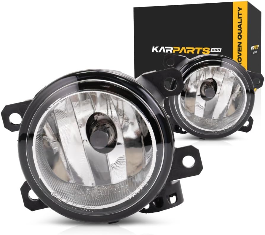 KarParts360 For Jeep Renegade 2015-2022 Fog Light Driver And Passenger Side | Pair | CAPA | Replacement For CH2592152C | 68202187AA, 68256470AA