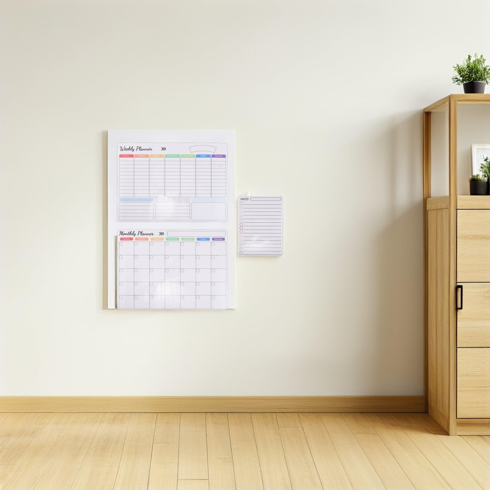 Homoyoyo Calendrier Magnétique Effaçable pour Réfrigérateur Tableau Blanc Planning Hebdomadaire et Mensuel avec Aimants Renforcés Organisateur de Tâches et Menu Semaine pour Bureau et