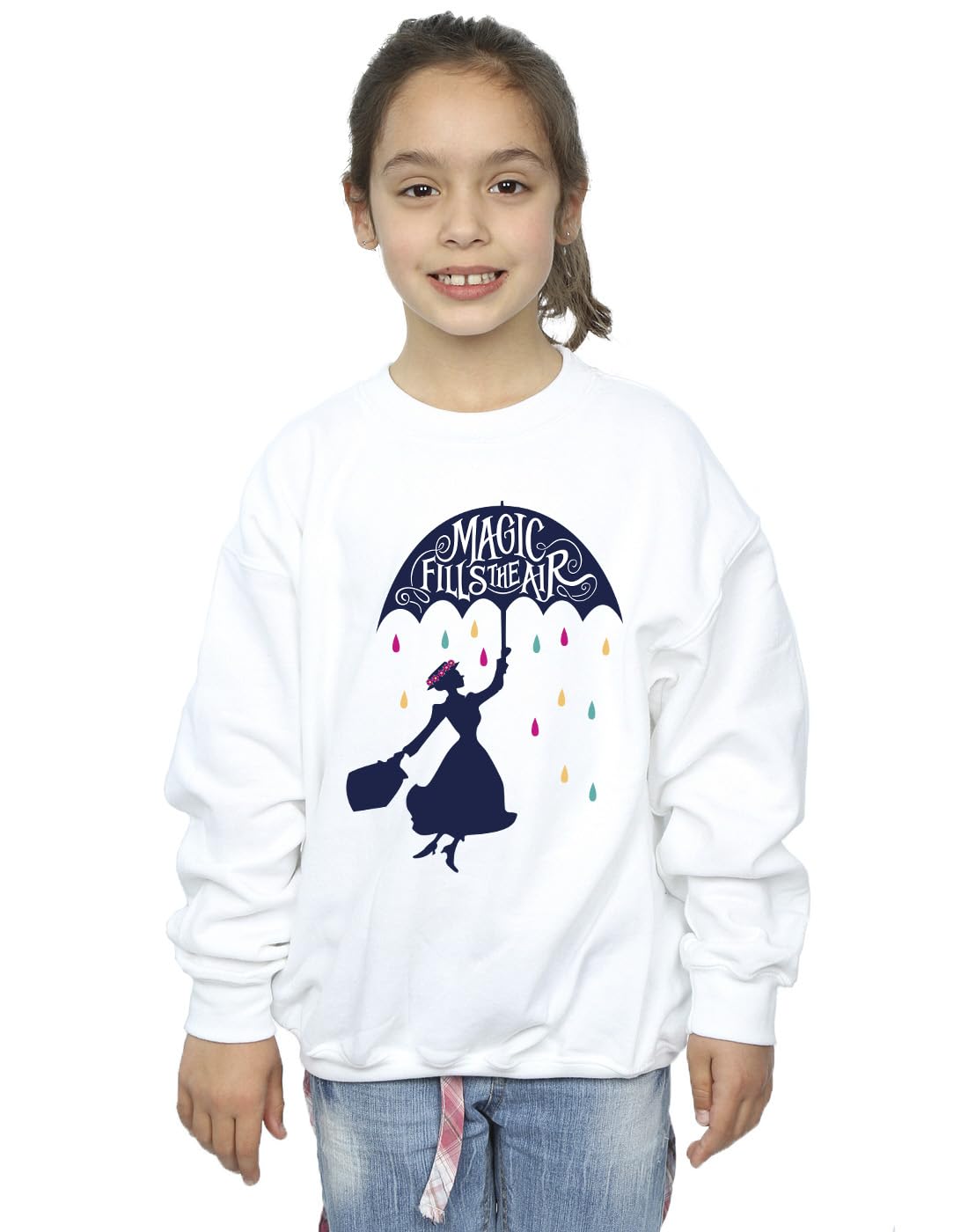 Disney Girls Mary Poppins Magic Sweatshirt White 9-11 Years