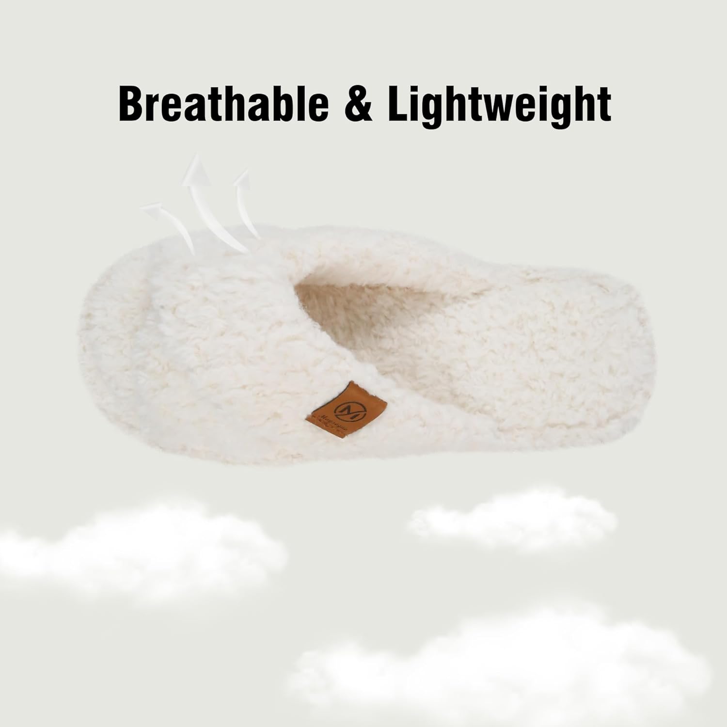 Fuzzy Memory Foam Open Toe House Slippers for Women Bedroom Cross band Slide Shoes Indoor Outdoor Sole - Image 5