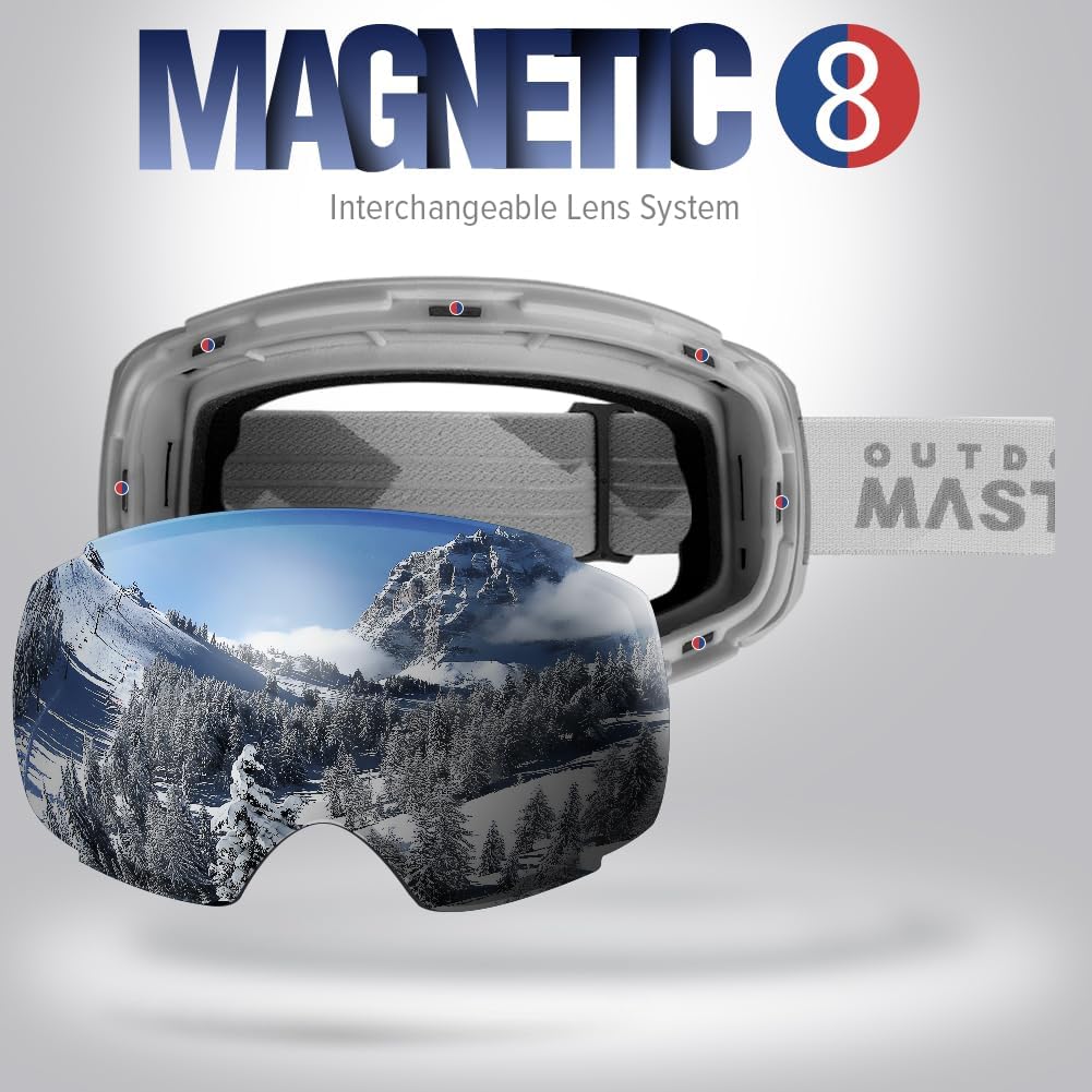 OutdoorMaster Ski Goggles PRO - Frameless, Interchangeable Lens 100% UV400 Protection Snow Goggles for Men & Women - Image 2
