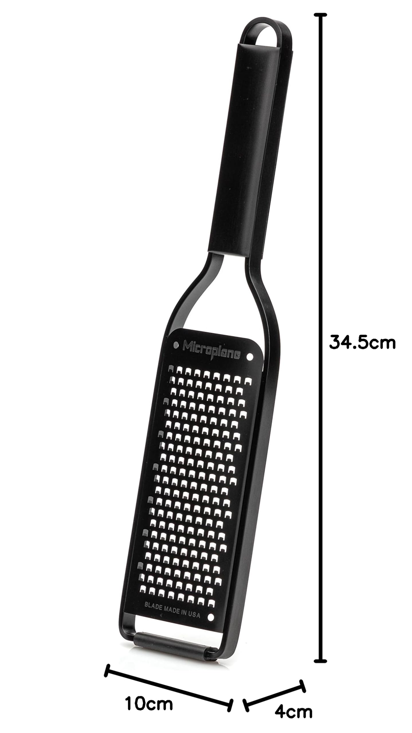 Microplane Grattugia da Cucina con Lama Spessa in Acciaio Inox Made in USA per Formaggio, Carote, Zenzero, Cocco e rafano della Serie Black Sheep