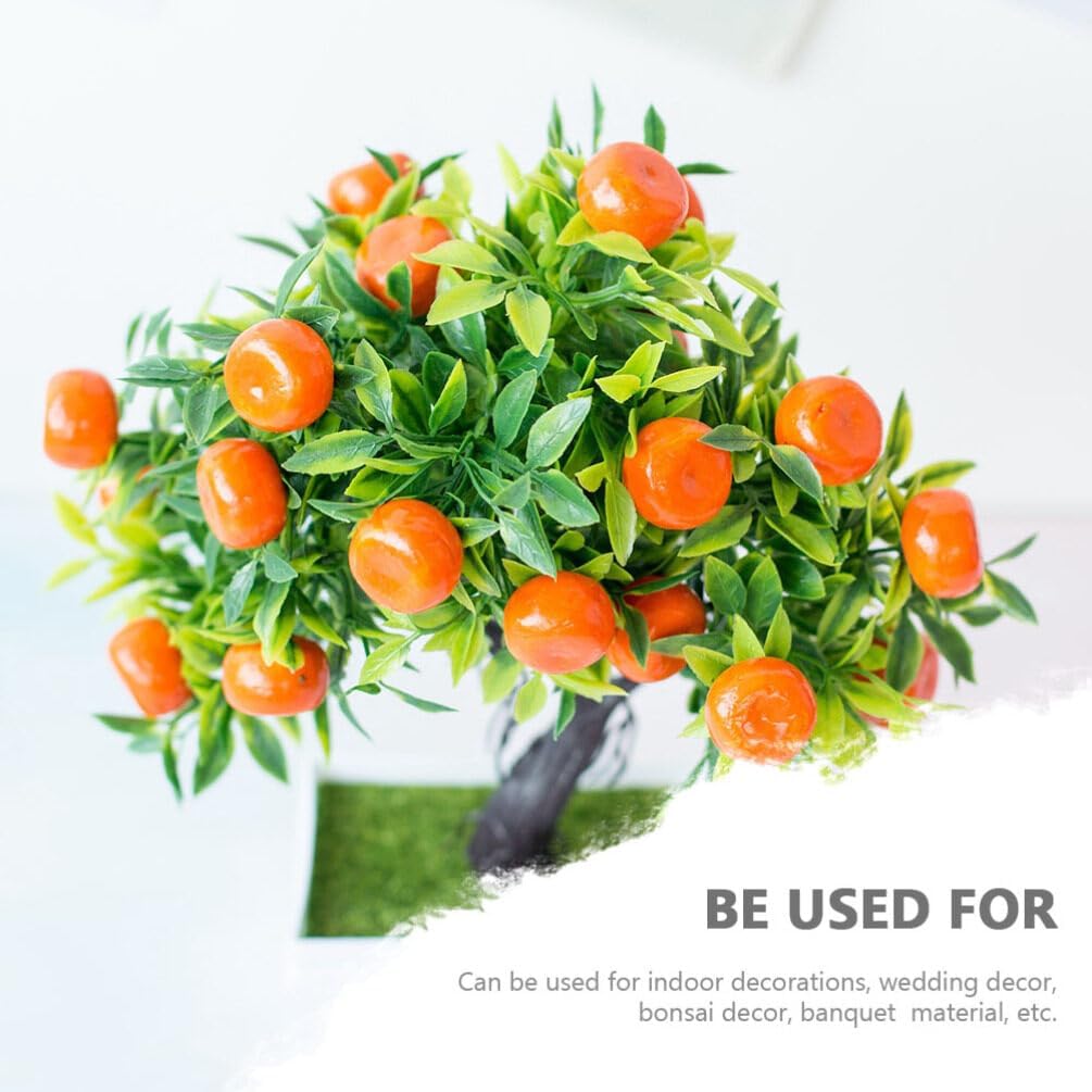 Cabilock Artificial Orange Tree Bonsai Simulated Kumquat Tree Potted Desk Decor Fake Fruit for Home Office Wedding and Banquet Decoration 10.23 X 8.66 X 3.93 in