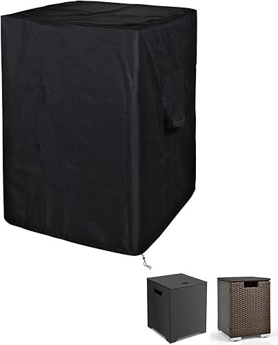 Miniatura 59 de SheeChung Funda rectangular para hoguera, se adapta a mesas de fuego de 44 a 48 pulgadas, para exteriores, impermeable, anti-rayos UV, 600D, funda