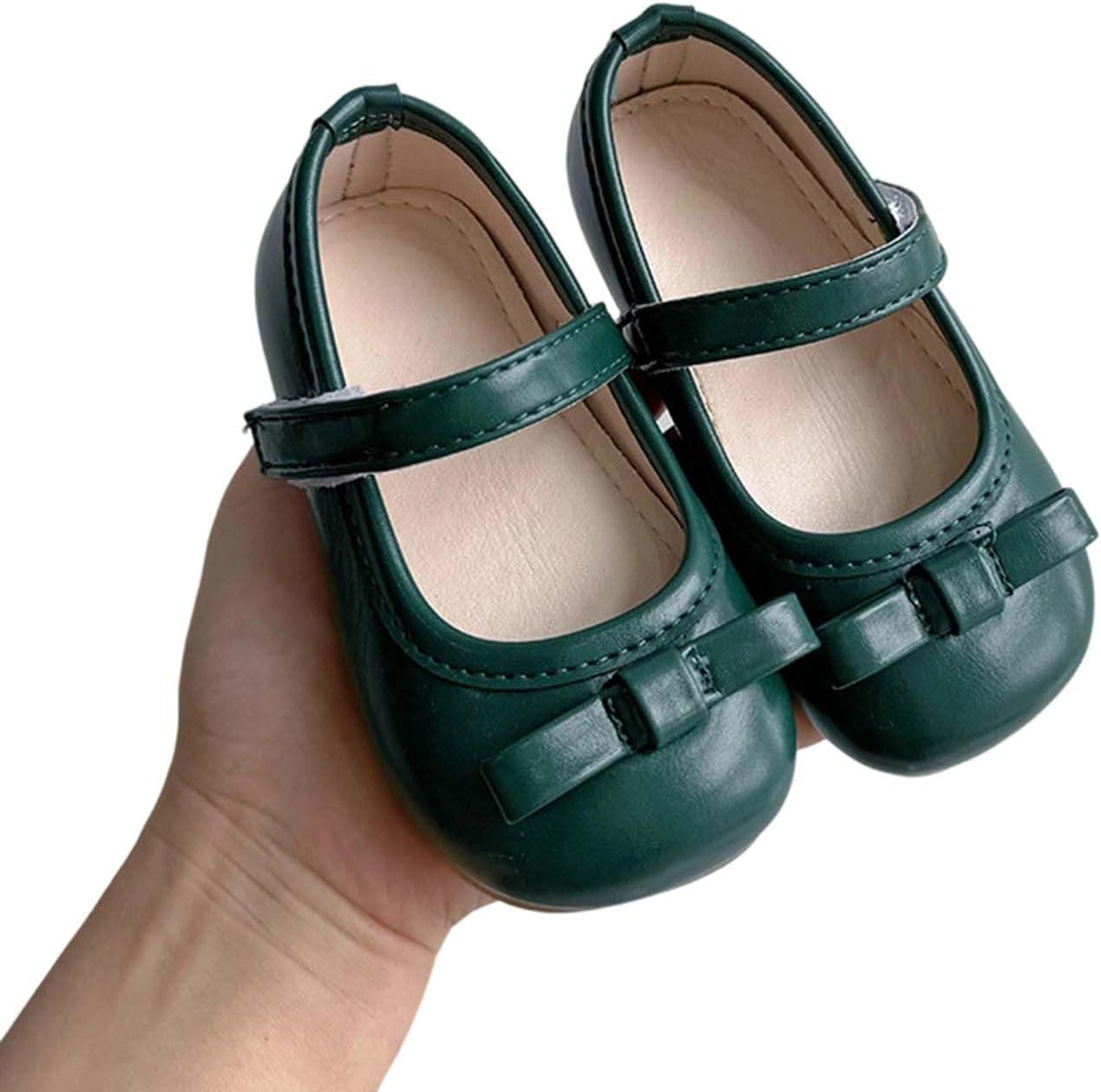 Girls Dress Shoes 2026 Bow Mary Janes Comfy Princess Party Flats Toddler School Formal Footwear Little Kids Child