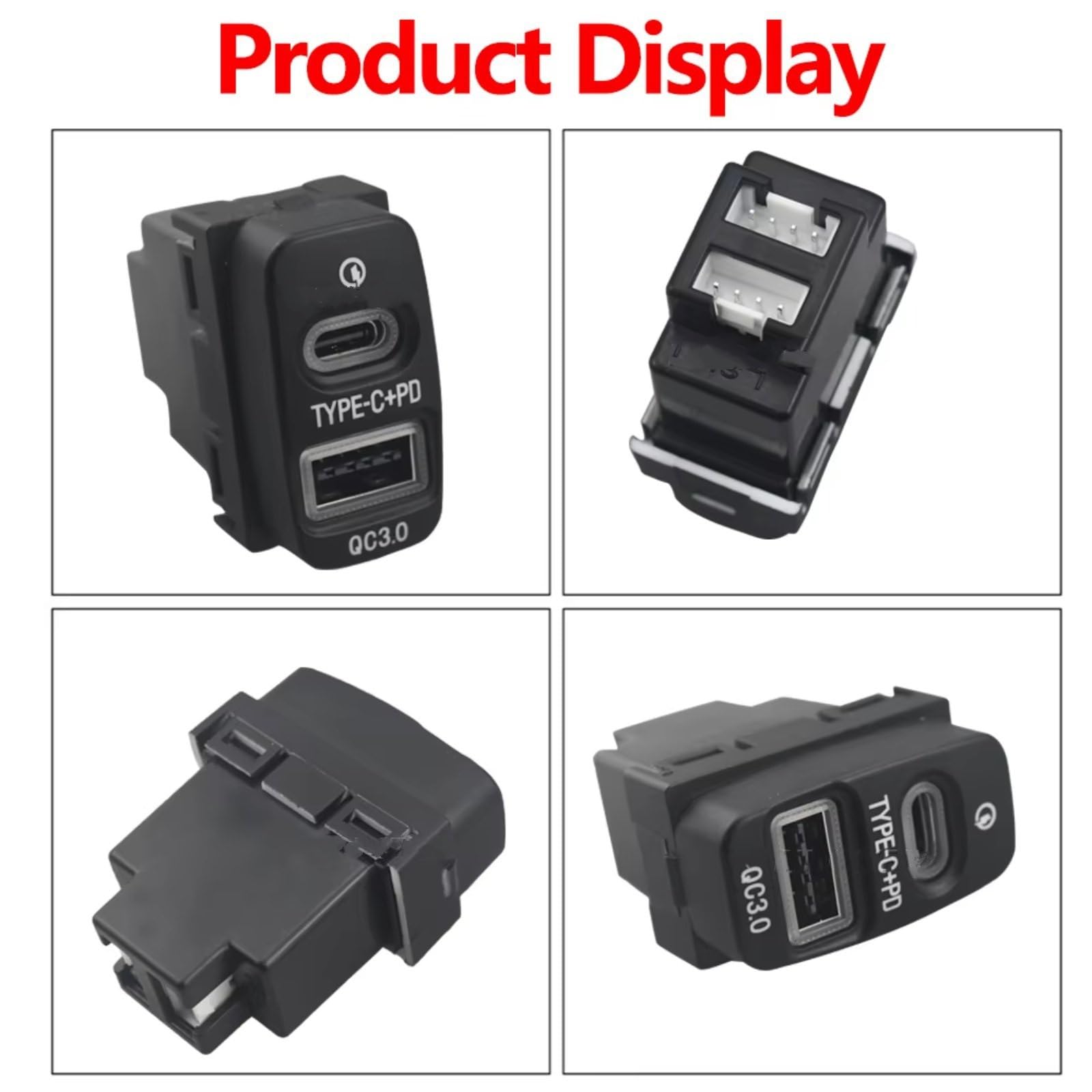 Puerto USB Consola Central Compatible Con Mitsubishi Para Outlander Coche Para Cargador PD Carga Rápida Teléfono Adaptador Salida Puerto USB