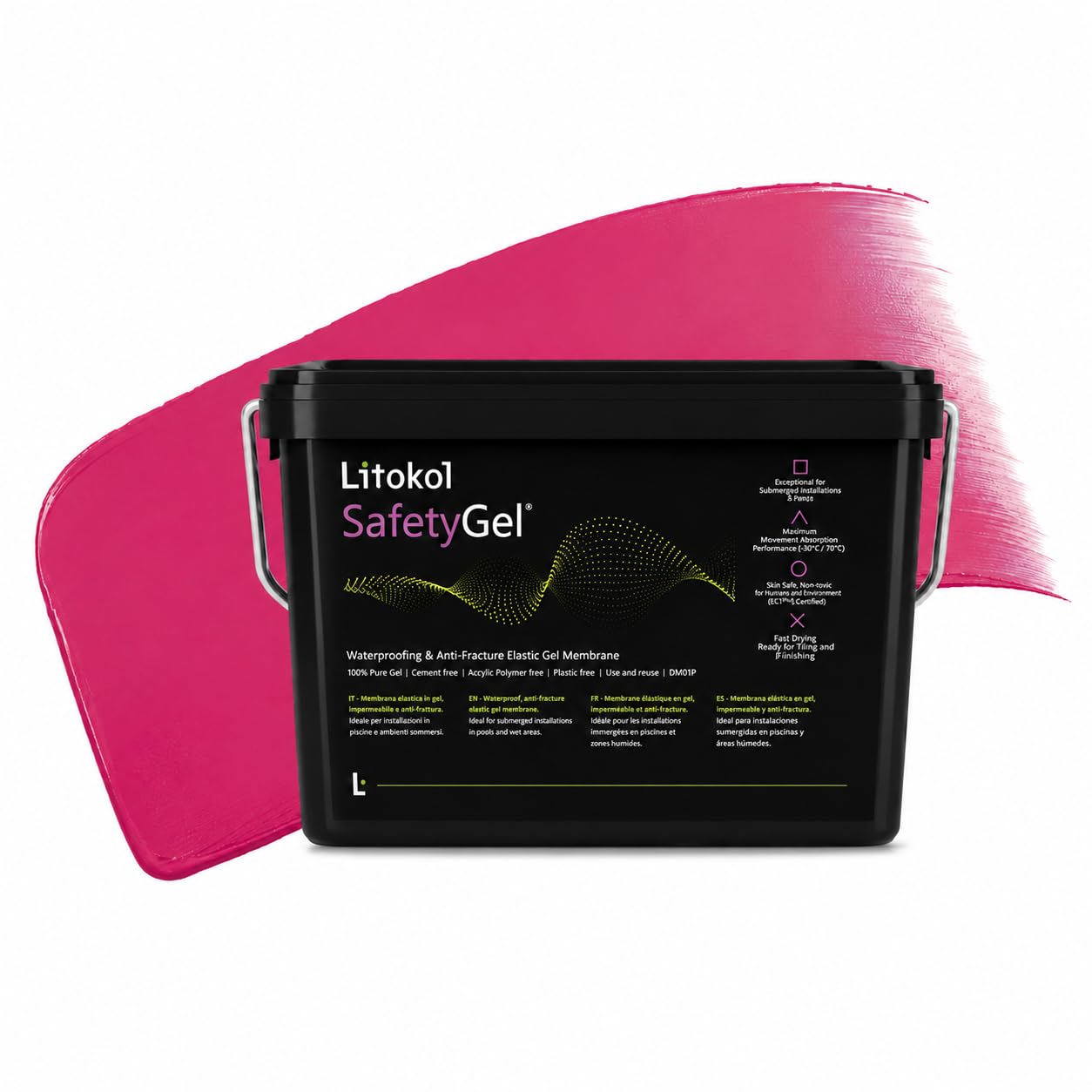 Membrana impermeabilizzante piscine terrazze docce in Gel Litokol SafetyGel 10kg