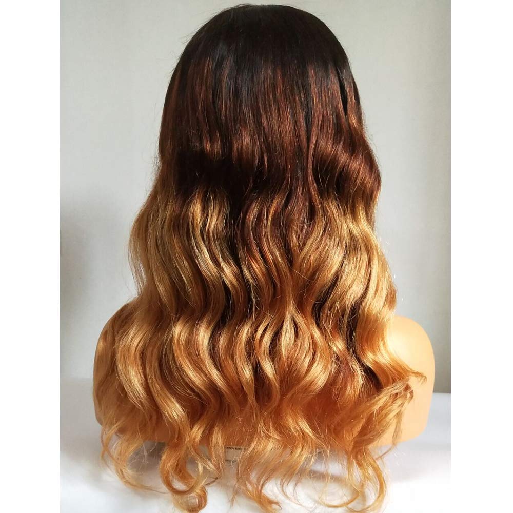 1B/T4/T27 Human Hair Wigs 13x4 Lace For Black Women Pre Plucked Brazilian Virgin Hair Wigs With Baby Hair and Natural Hairline 150 Density 14 Inch