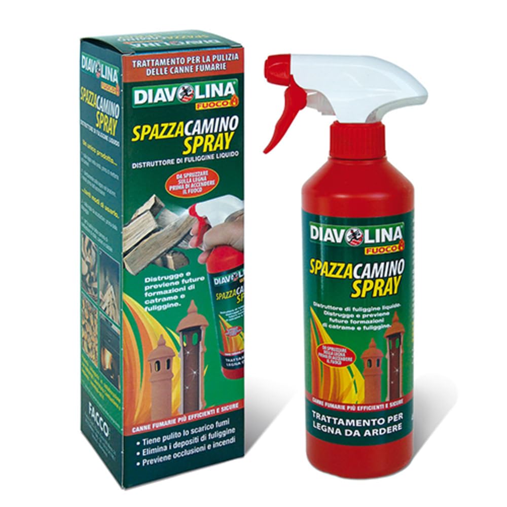 6 CONFEZIONI di Diavolina Spazzacamino Spray, Rosso, 450 ml