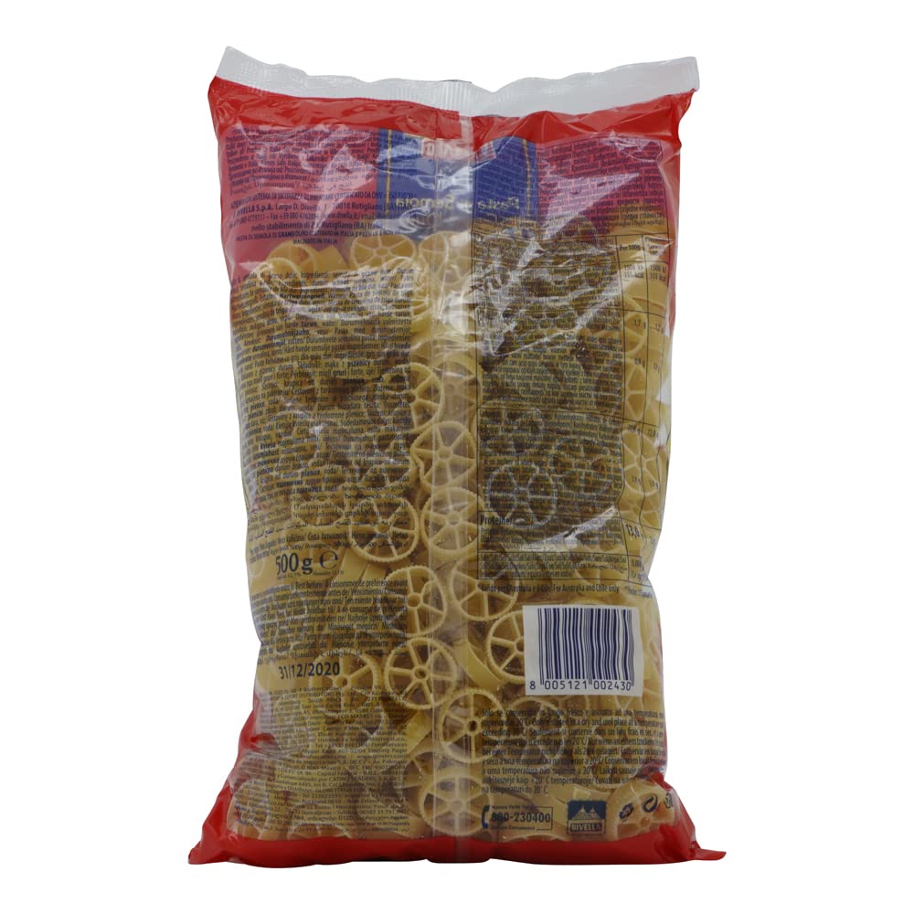 5 pastas Divella 100% italiano N°43 rojo, 500 g