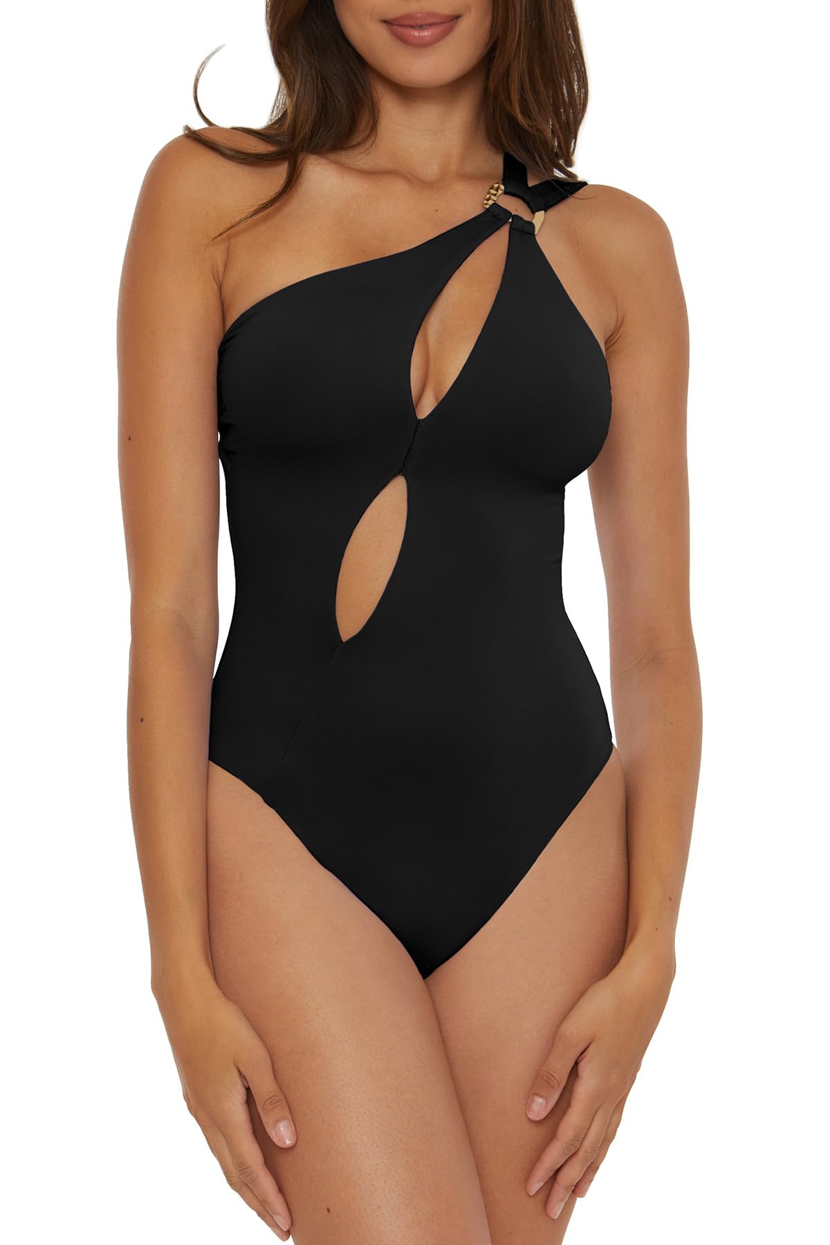 Soluna Swim Womens Tahiti Asymmetric One Piece Swimsuit Bathing Suits for Women
