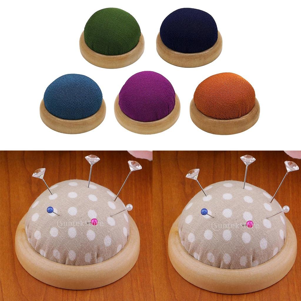 Needle/Pin Cushion Needle Insertion with Wooden Base Sewing Tool Green Sewing | Marking Tools | Pincushions