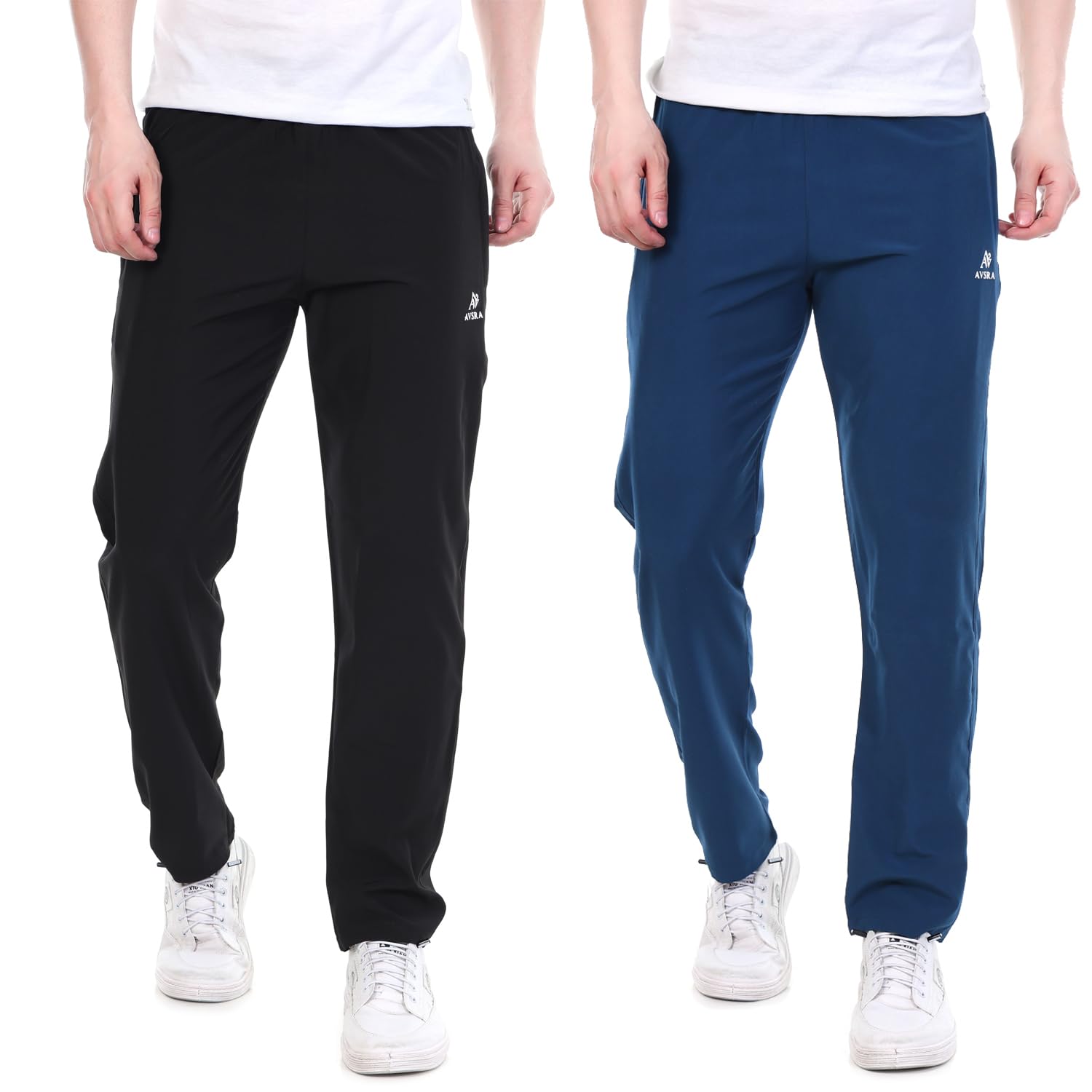 avsra Mid Rise Athleisure Men Slim Fit Cotton Stretch Track Pants Sporty Cotton Jersey Lounge Pants | with Encased Elastic Waist & Side Pockets-picture-52