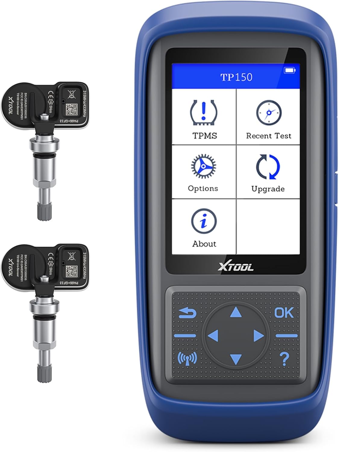 XTOOL TP150 TPMS Programming Tool with 2PCS Sensors - Universal TPMS Scanner Diagnostic Relearn Tool - Activate & Reset Scan Tool, Tire Sensor Programmer for XTOOL Sensor Only - Lifetime Update