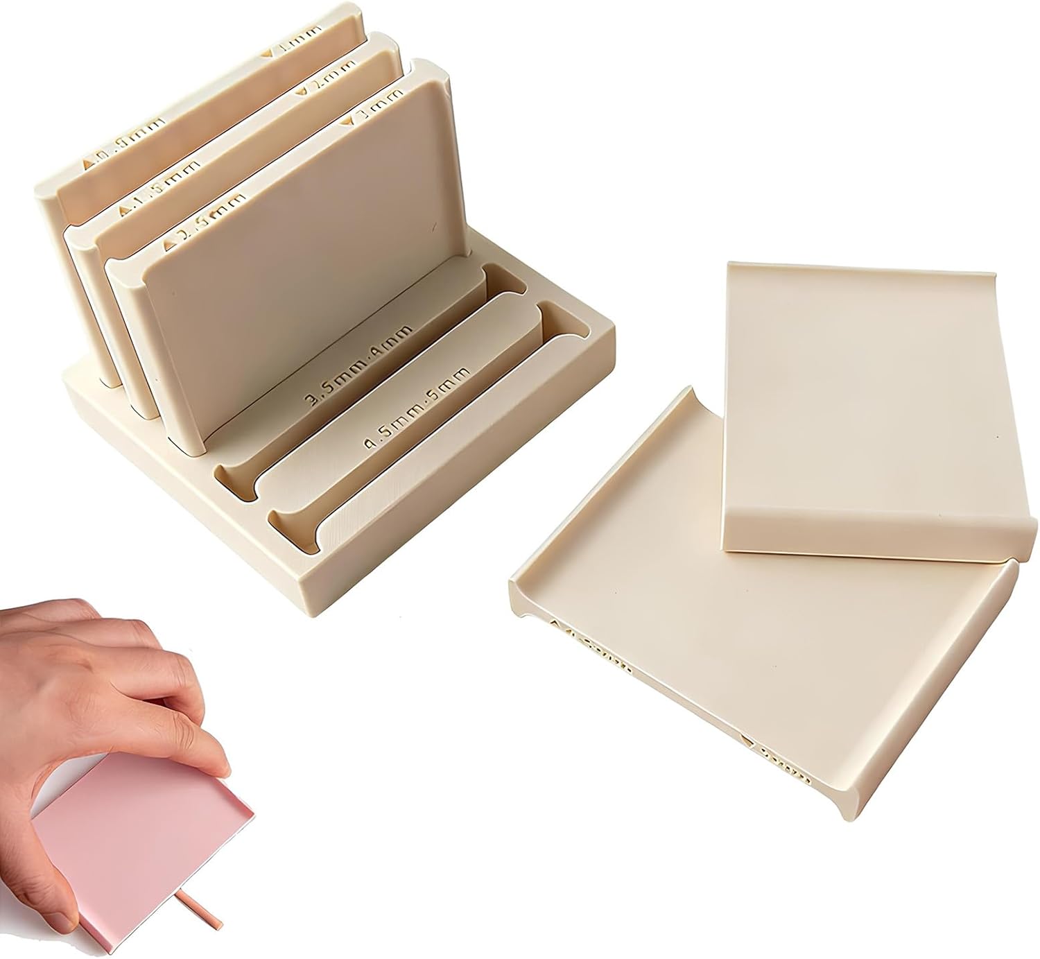 Polymer Clay Thickness String Roller Tool, 5 Size Pottery Teaching Rolling Mud Stick Guide Tools, DIY Polymer Strip Rolling Guides (0.5-5mm) Clay Roller Tools Set for Jewelry Making & DIY Crafts (#A)