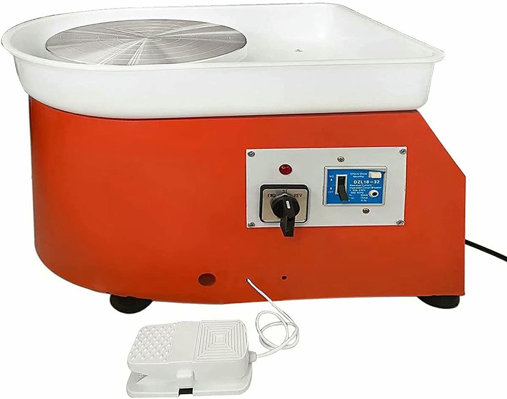 Máquina formadora de cerámica, rueda eléctrica para arte y manualidades de arcilla, potencia de 350 W, 25 cm de diámetro, herramienta ideal para artistas profesionales y aficionados de la cerámica