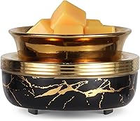 Vista 9 de mocosa Calentador de cera derretida para calentador de velas de cerámica perfumada, quemador de cera de fragancia para el hogar, regalos para Blanco