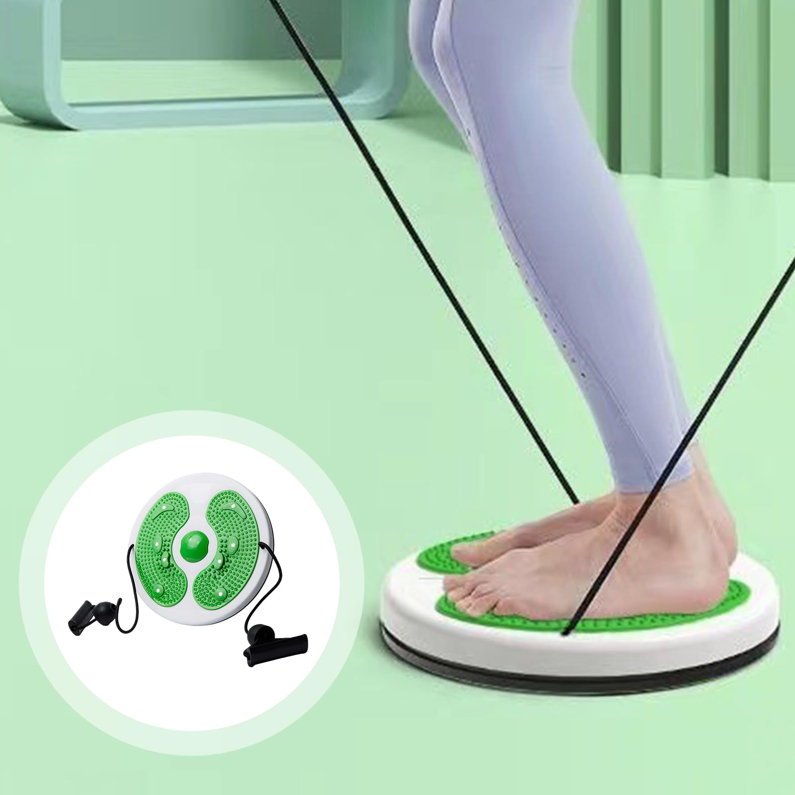 Spinfit Sculpteur de Taille, Twist Disque de Taille avec Corde de Traction,Disque de Torsion d'aérobic Fitness, Twist Disque de Taille
