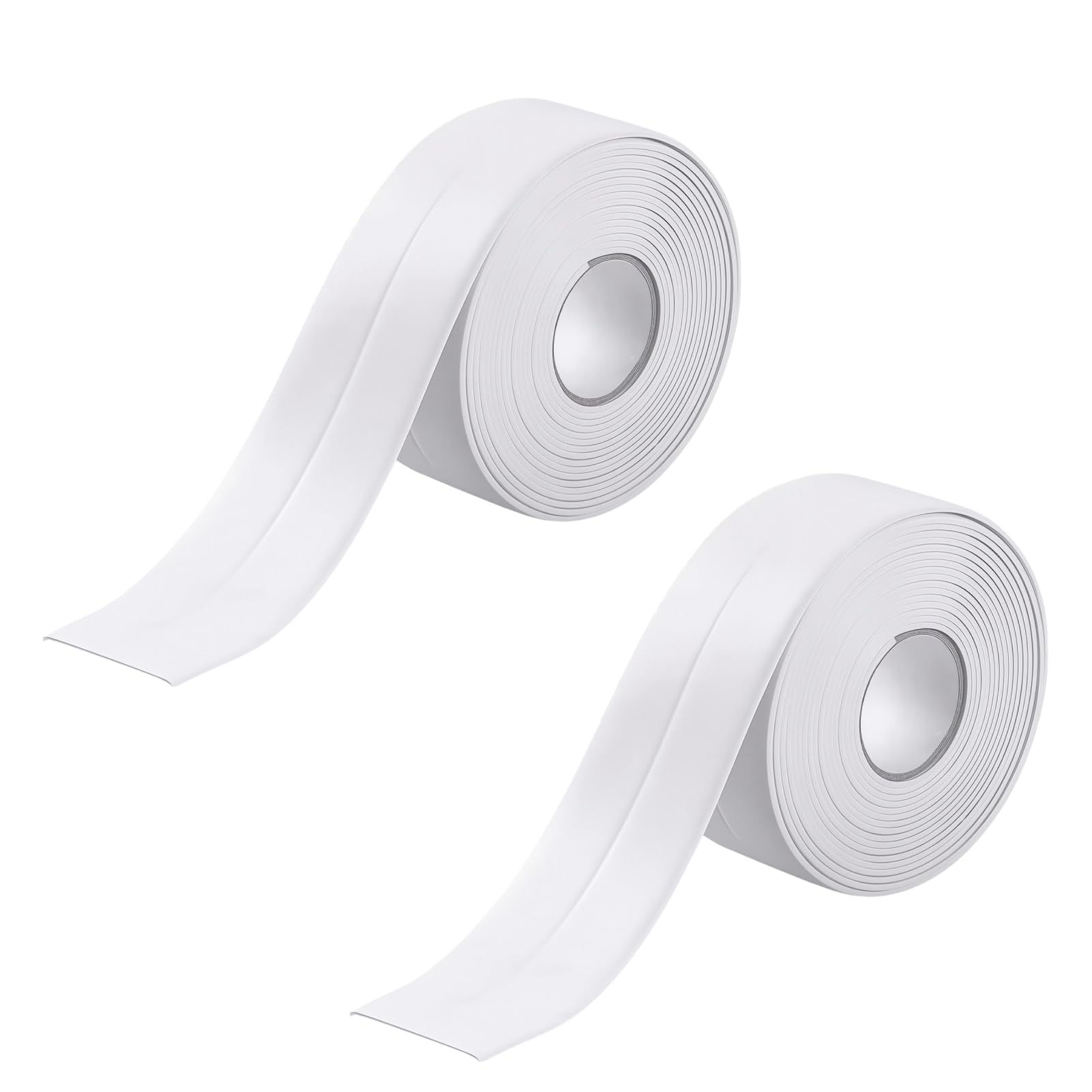 Confezione da 2 rotoli di nastro sigillante autoadesivo in PVC - 22 mm x 3,2 m - Per cucina, bagno, servizi igienici - Bianco
