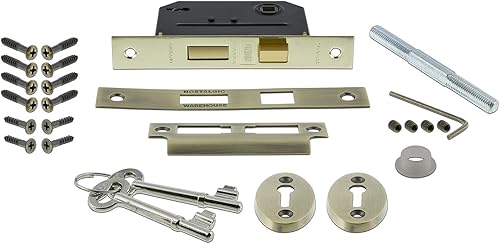 Miniatura 30 de Nostalgic Warehouse Classic Rosette with Victorian Door Knob, Privacy - 2.375", Antique Brass