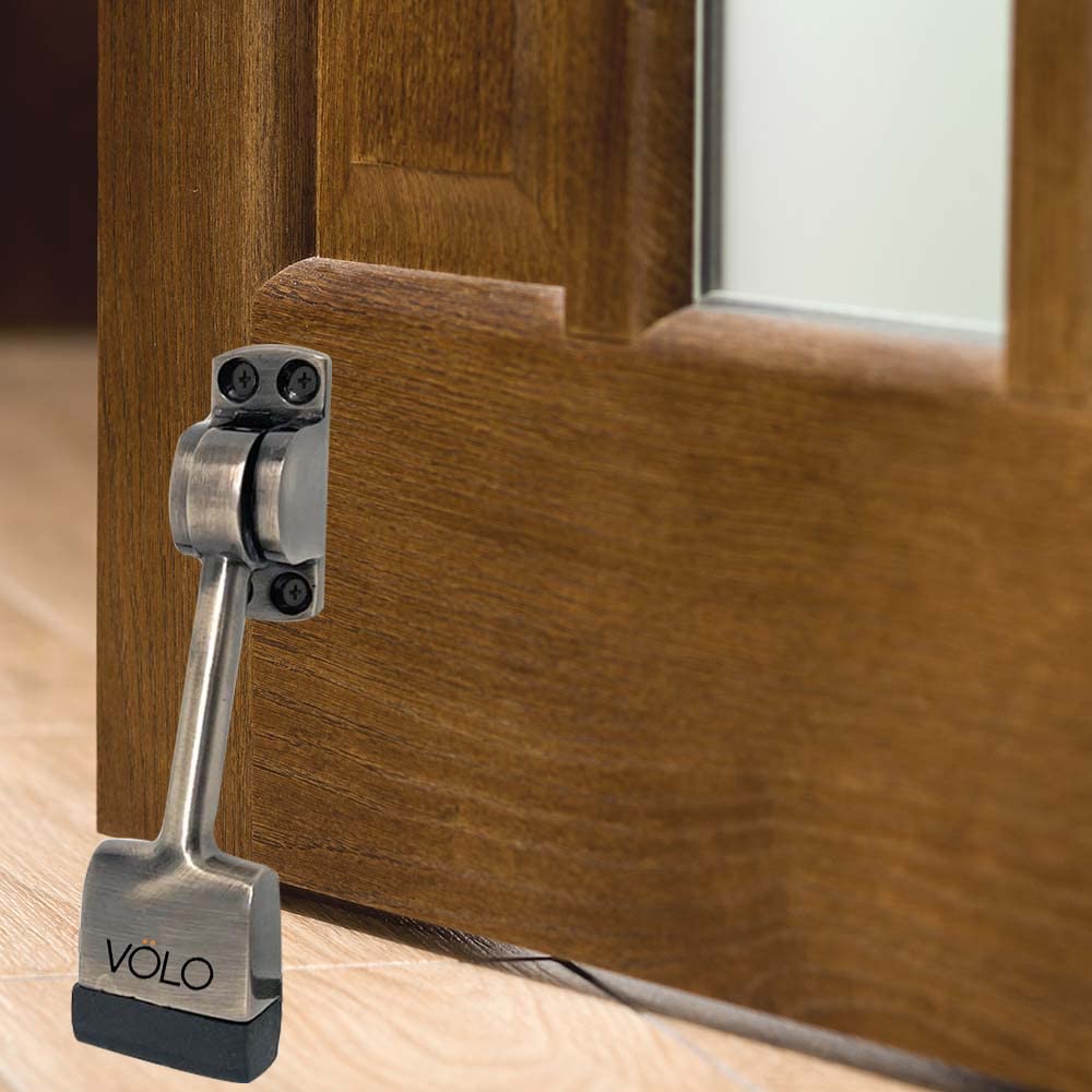 Volo Powerful Working Antique Door Stopper Sqaure With Screws For Home, Kitches And Offices (Color  Antique) Pack Of 2