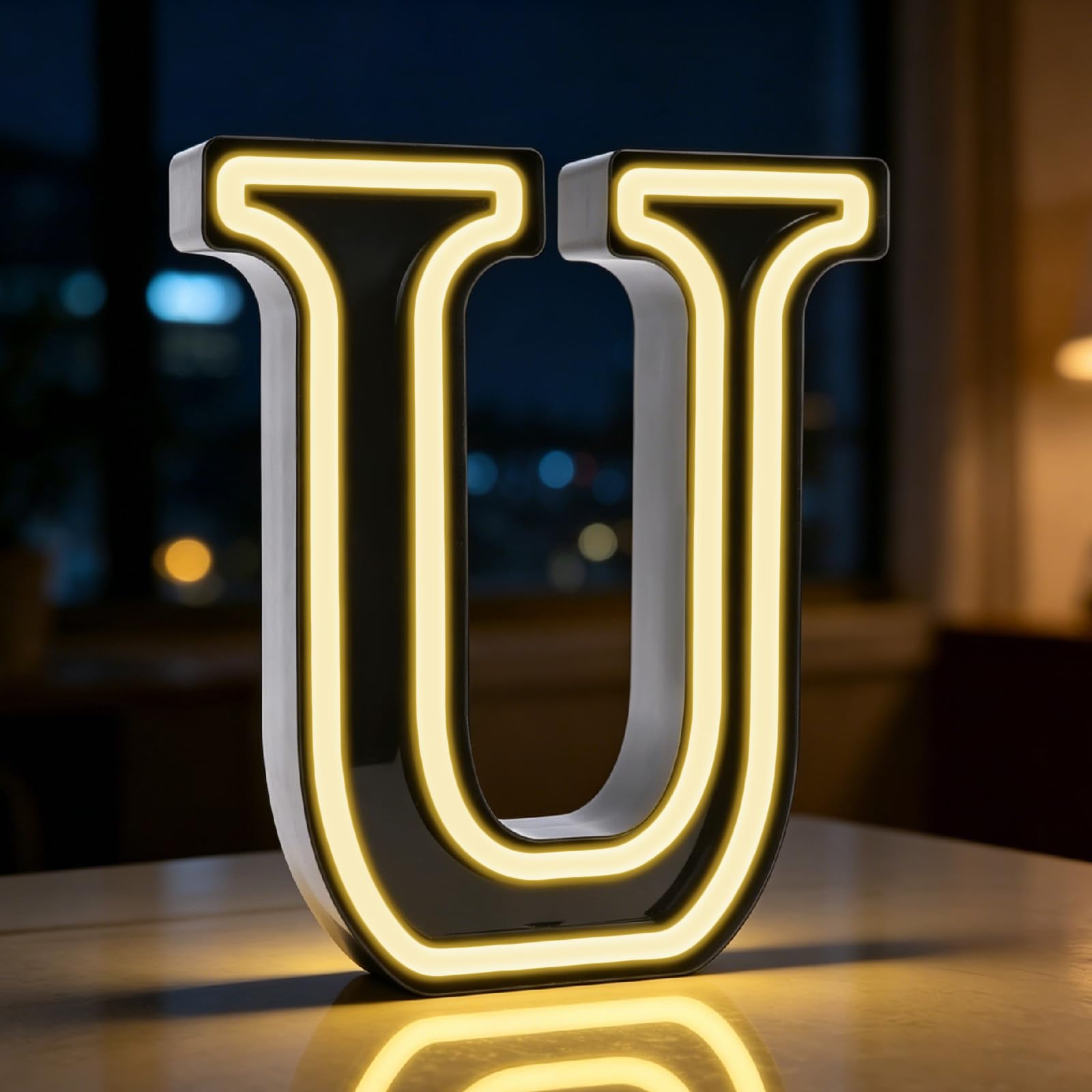 LED Letter Lights, Light up Letters U for Party Birthday Decor (U)
