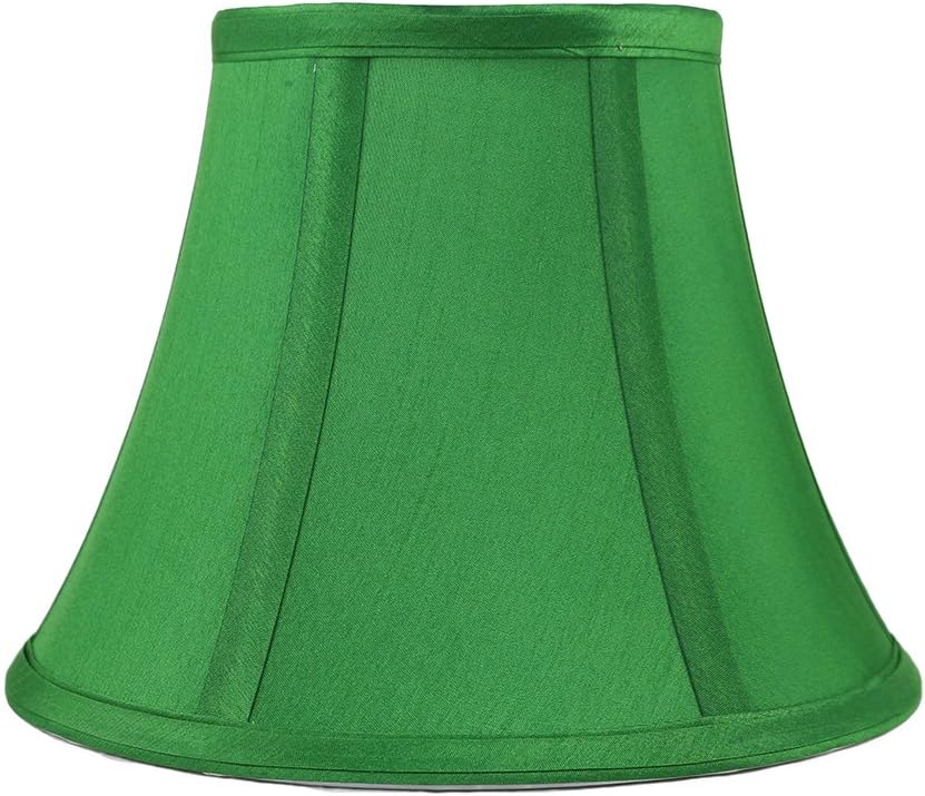 Urbanest Softback Bell Lampshade, Faux Silk, 5-inch by 9-inch by 7-inch, Off White, Spider-fitter