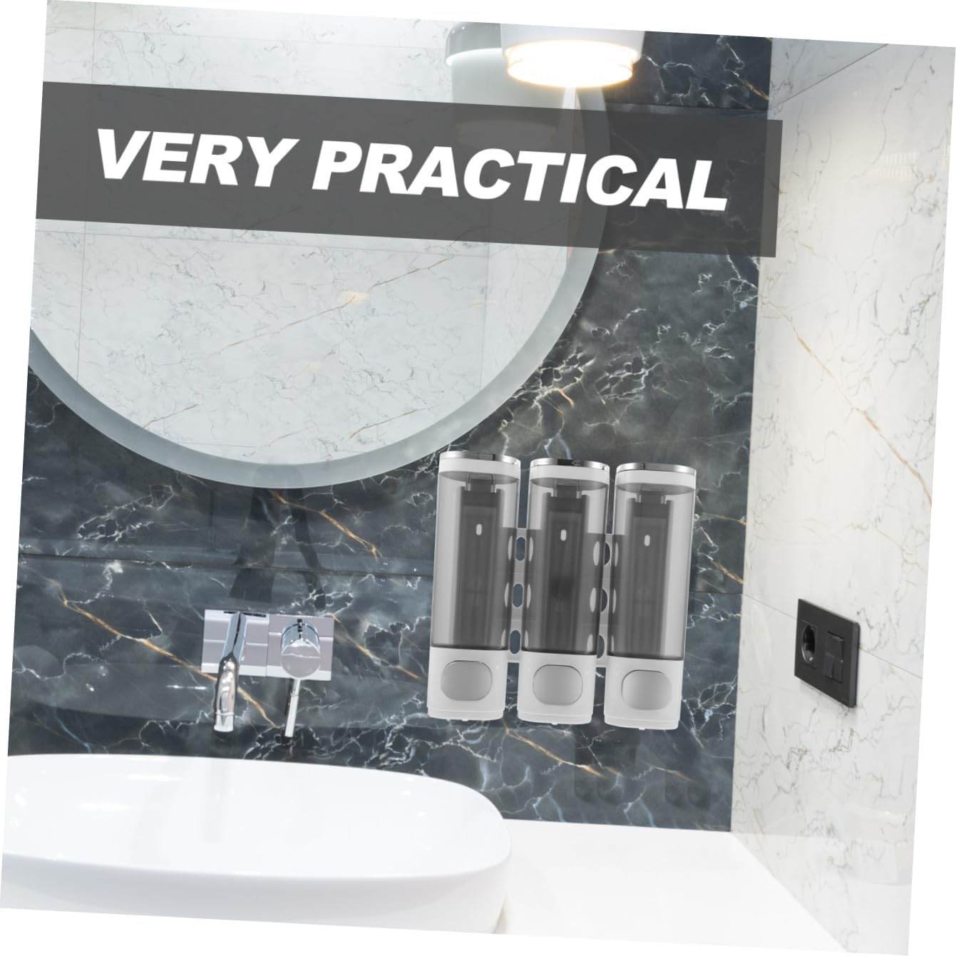 Shower Soap Dispenser Wall-Mounted Shampoo Conditioner Dispenser Wall-Mounted