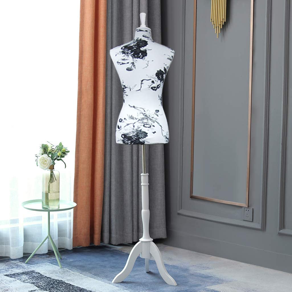Loywe Maniquí de sastre femenino de espuma, busto de mujer, maniquí de costura y cortador, busto torso, talla 36/38 | LW1018WS