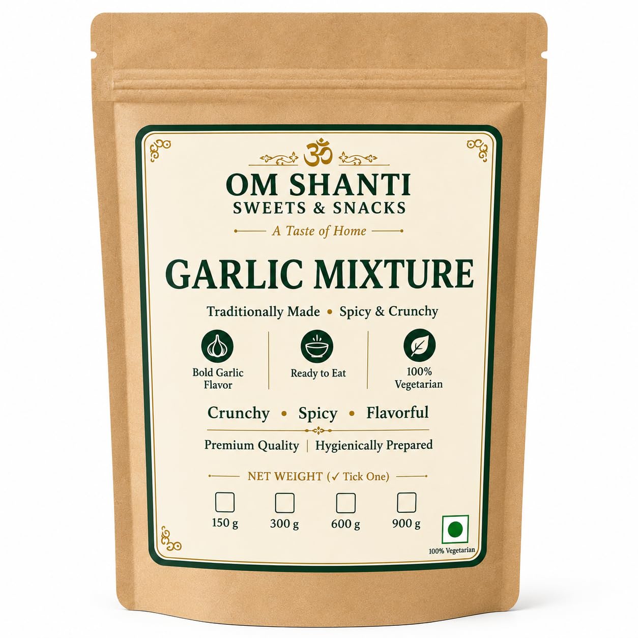 Garlic Mixture (150 G) | OM SHANTI SWEETS & SNACKS Garlic Mixture | Crispy & Spicy Traditional Namkeen | Ready to Eat-image-36