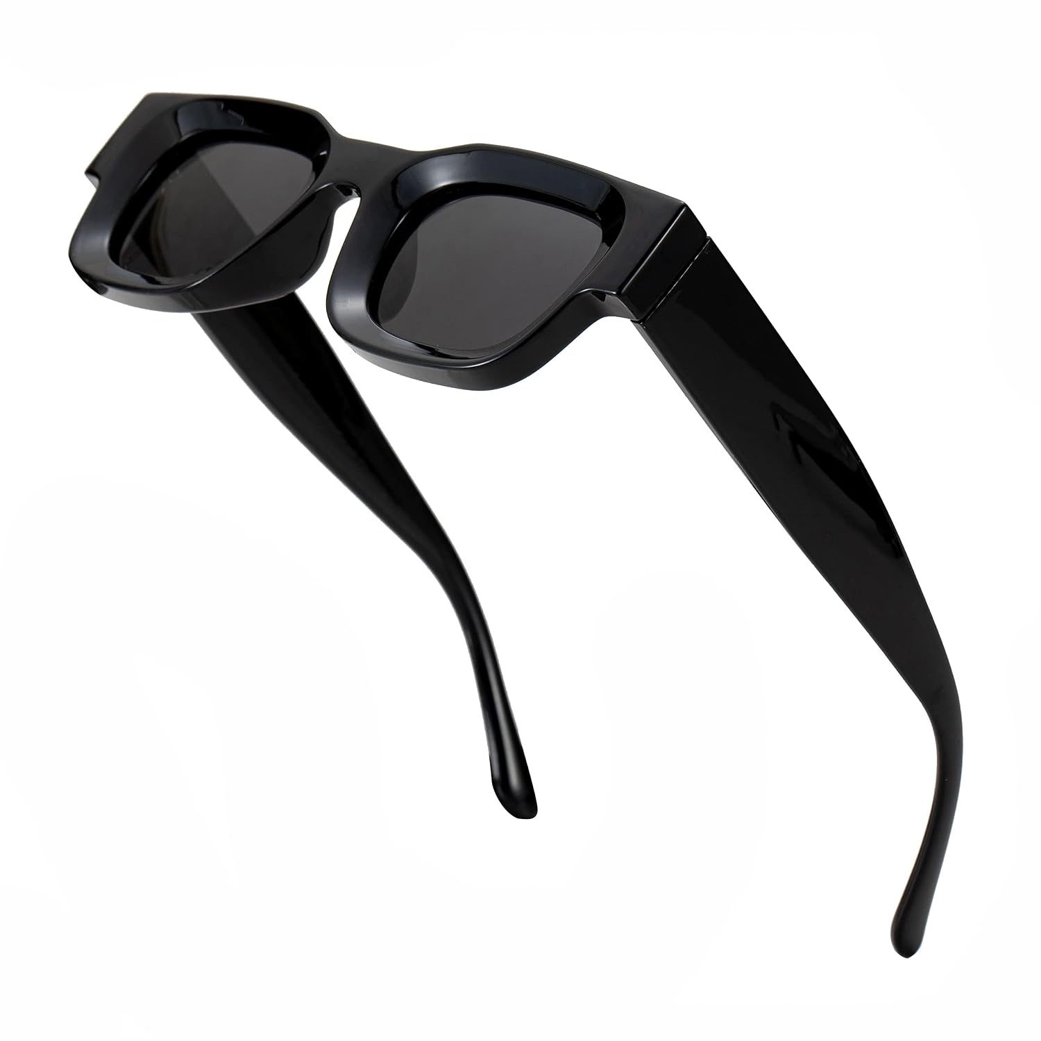 IFLASH Retro Rectangle Polarized Sunglasses for Small Face Women Men Chunky Square Thick Frame Glasses UV400 Protection - Review, Price and Buying Guide