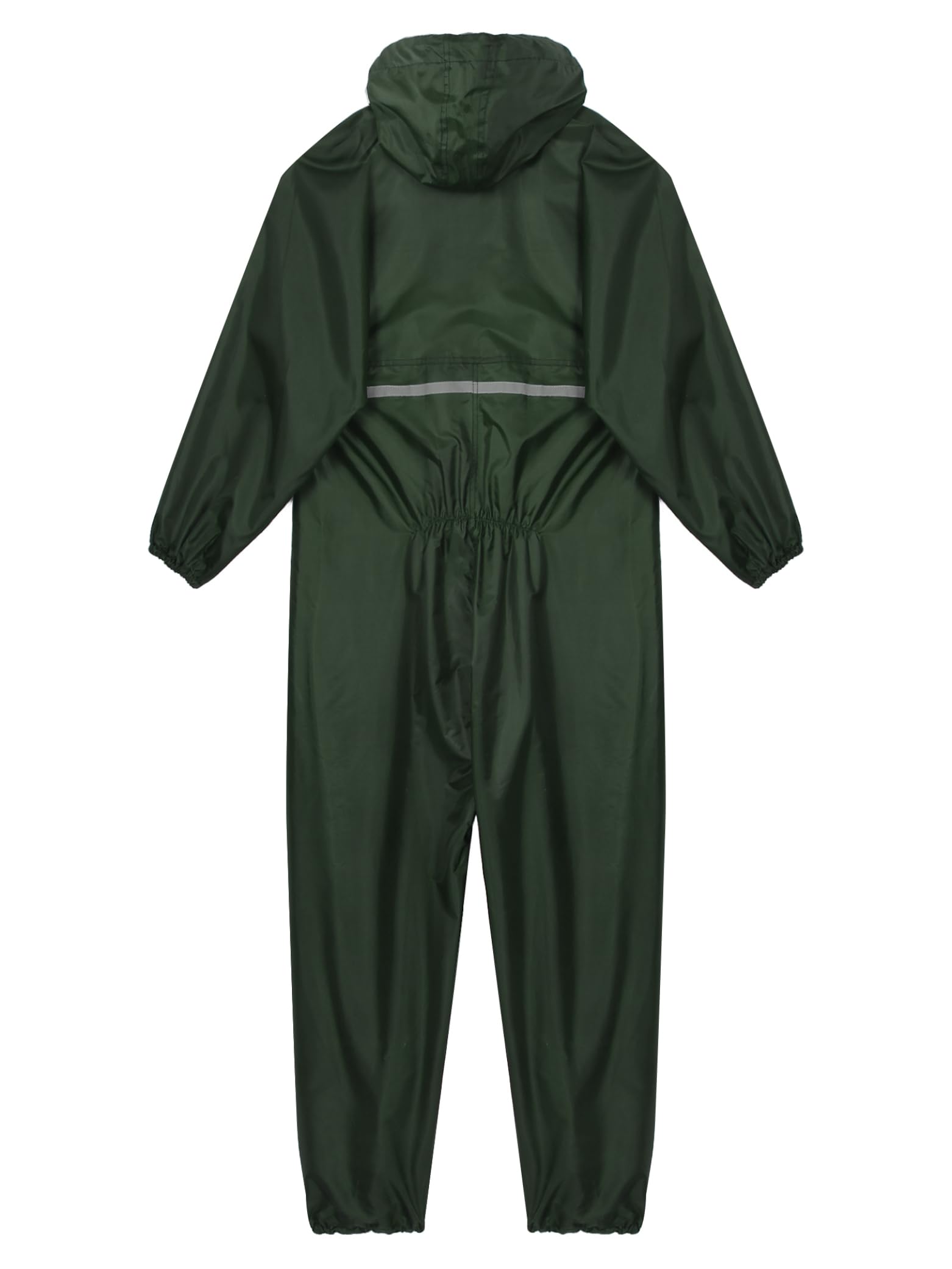 Jugaoge Unisex Motorrad Regenanzug für Damen und Herren Outdoor Einteiler Wasserdichter Overall Jumpsuit mit reflektierenden Streifen Arbeitsoveralls