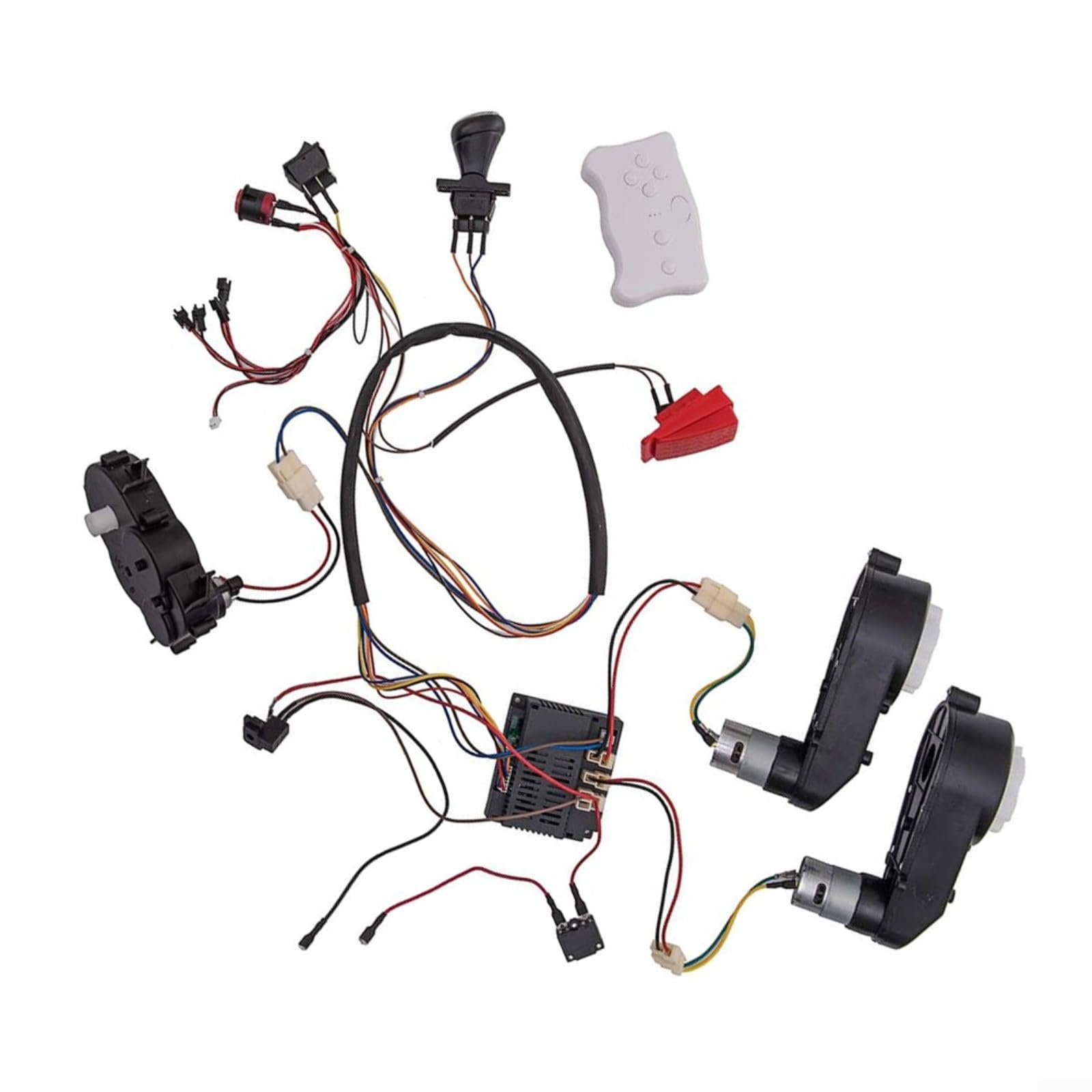 Weelye 12 V DIY Kit de cableado para coche eléctrico con mando a distancia, interruptor y motor, kit completo para modificar vehículos infantiles, accesorios para vehículos con batería de 4 ruedas con
