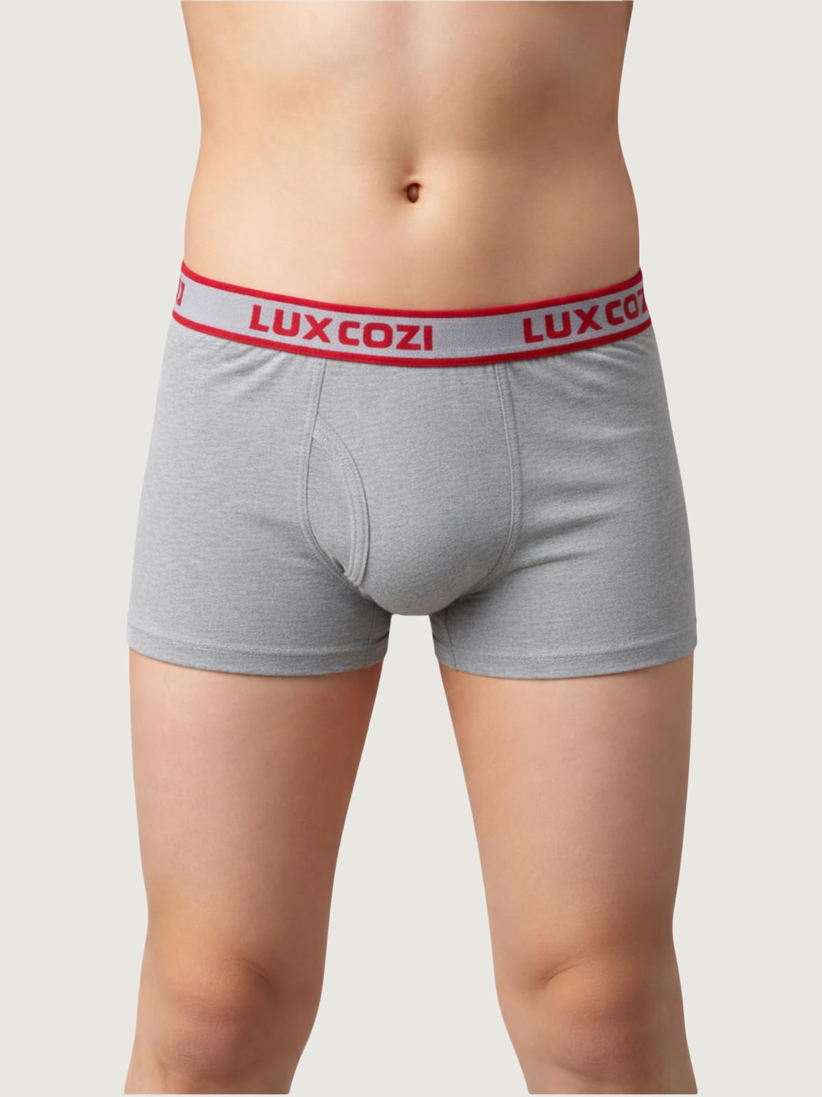 Lux Cozi Traje de baño semilargo elástico exterior de algodón súper peinado para niños, traje de baño de longitud media para niños, ropa interior para niños (el color y los estampados pueden variar)