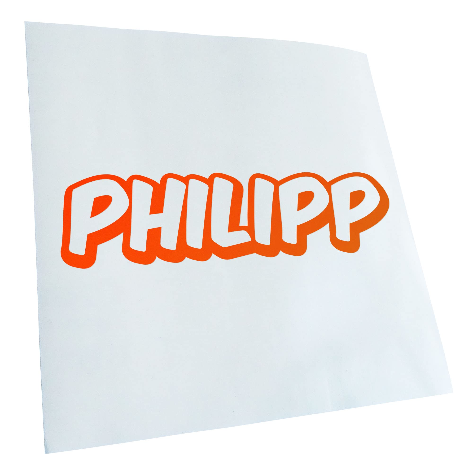 Kiwistar Philipp First Name Boys Sticker 25 Colours Neon Matt