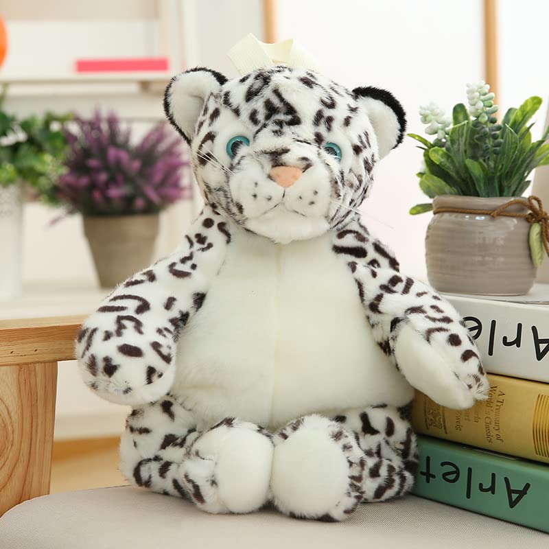 Image of Women Animal Teddy Bear Plush Backpack with Adjustable Straps (Snow Leopard)