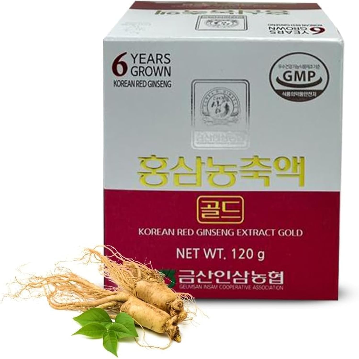 KOREAN GINSENG OF SAMJIWON Pure Red Ginseng Extract Gold |6 Years Grown | Boost Energy, Increases Focus, Strengthens Immunity, Enhance Performance | Zero Sugar & Caffeine | For Men & Women | (120 gm)