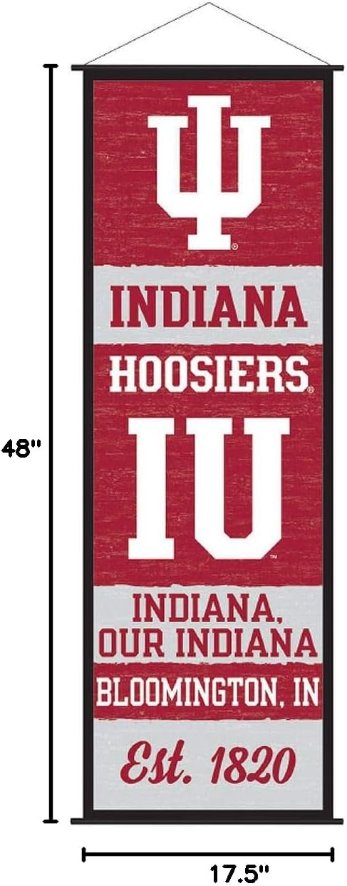 Indiana Hoosiers Banner and Scroll Sign