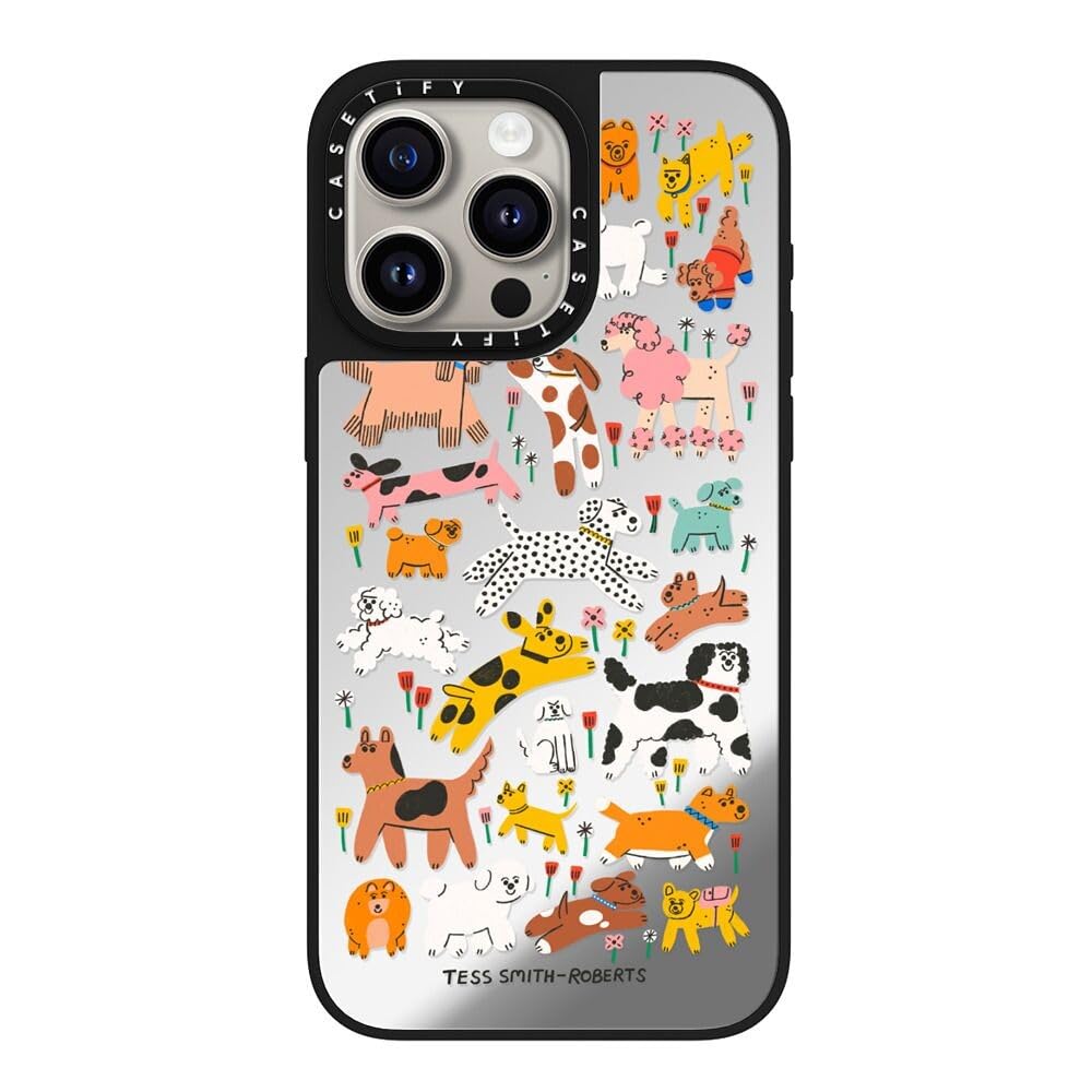 Coque miroir iPhone 15 Pro Max antichoc anti-rayures design chiens stylés - 7