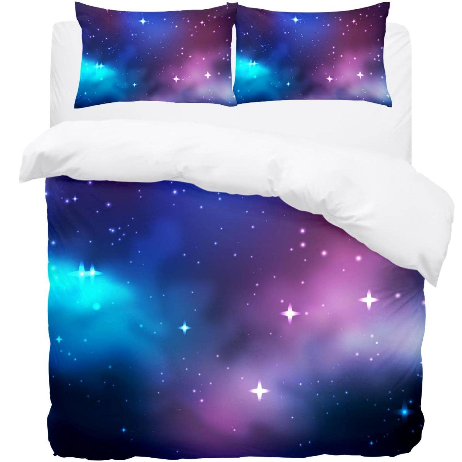 Linge de lit ciel étoilé violet parure ultra douce aux finitions soignées